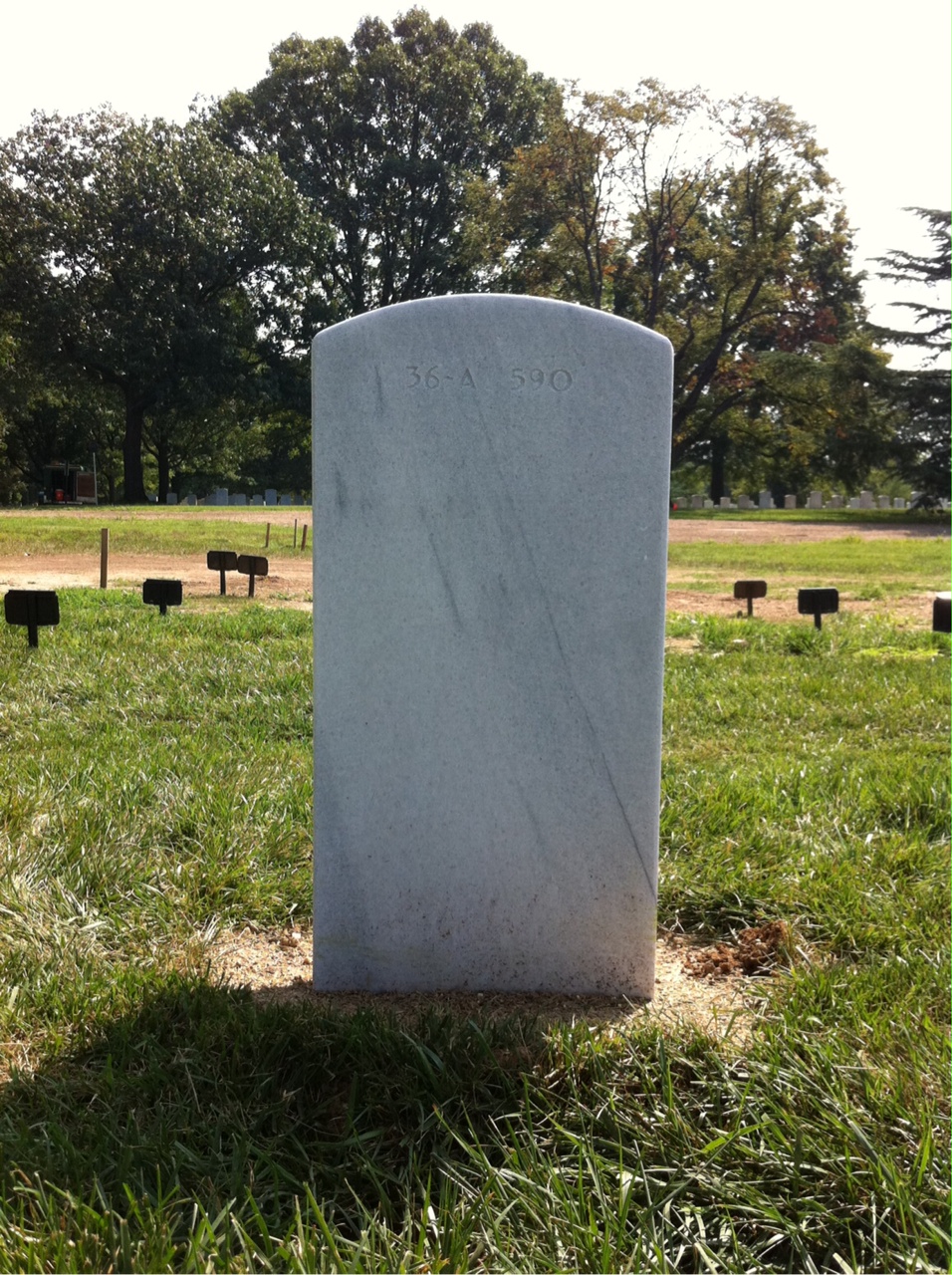 Back of headstone — John Anderson