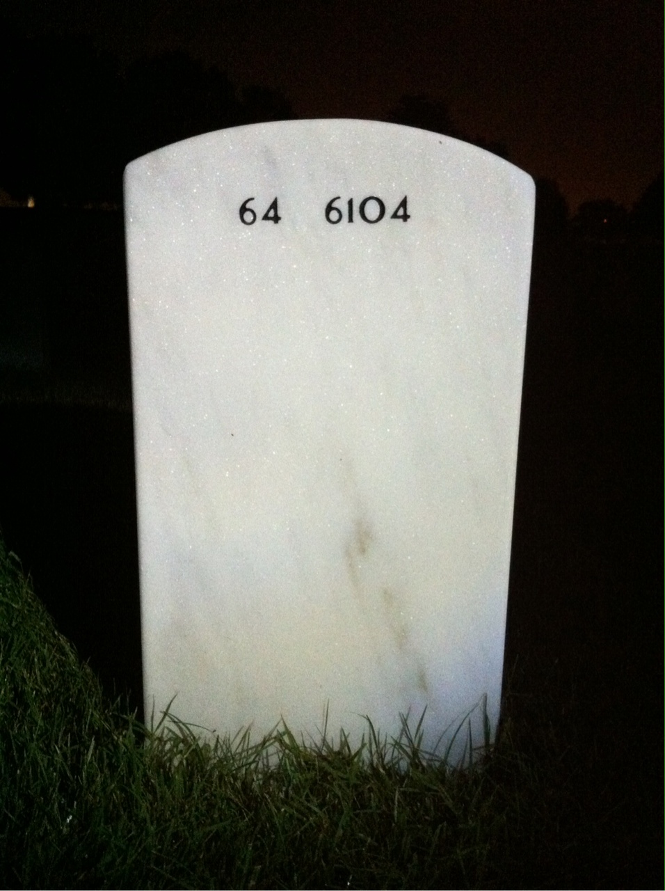 Back of headstone — Arthur Schleicher