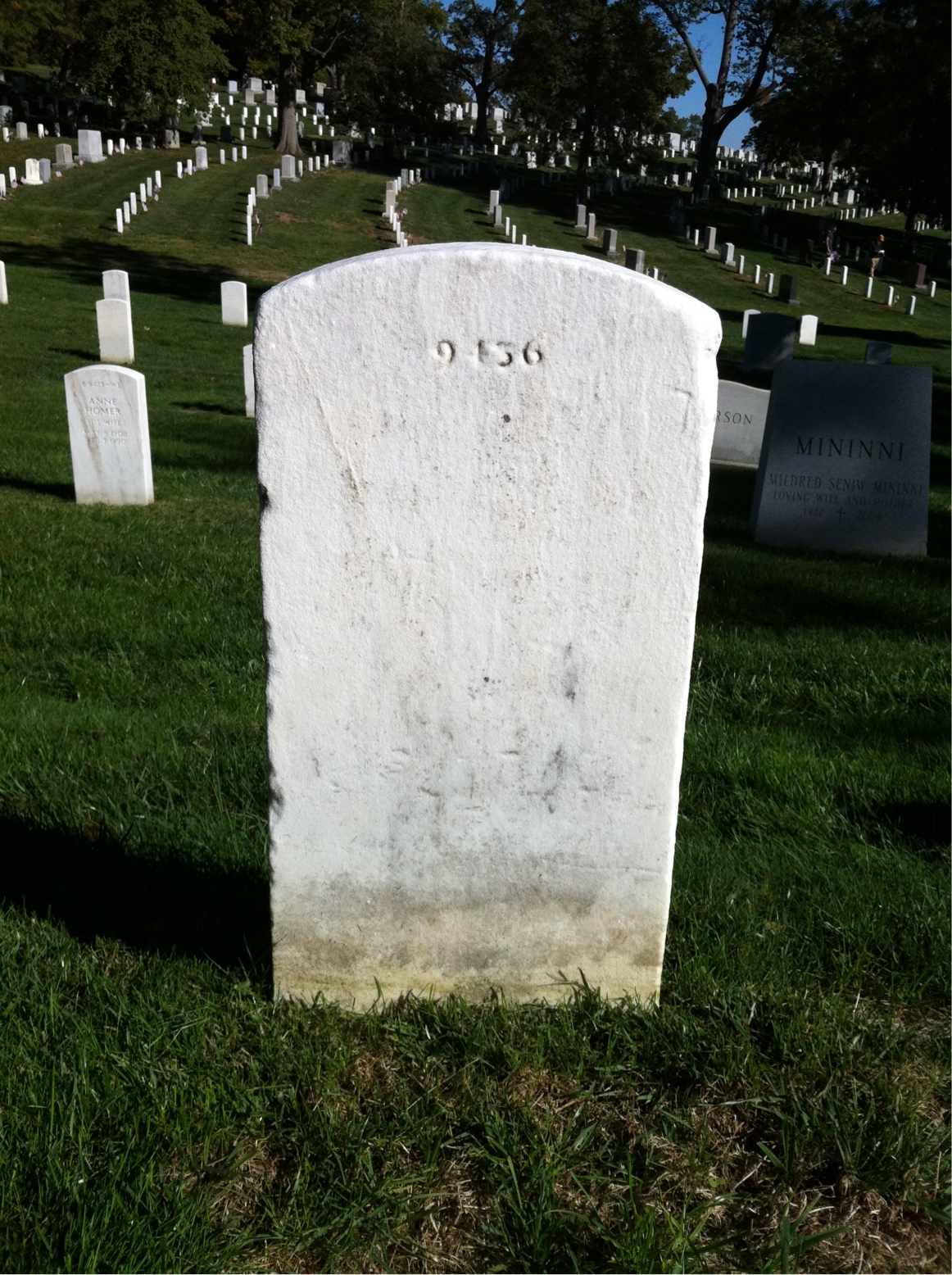 Back of headstone — Percy Crocker