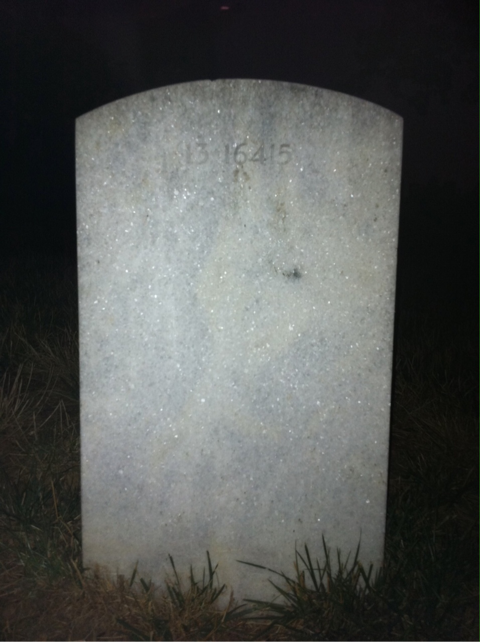 Back of headstone — John B Sensibaugh
