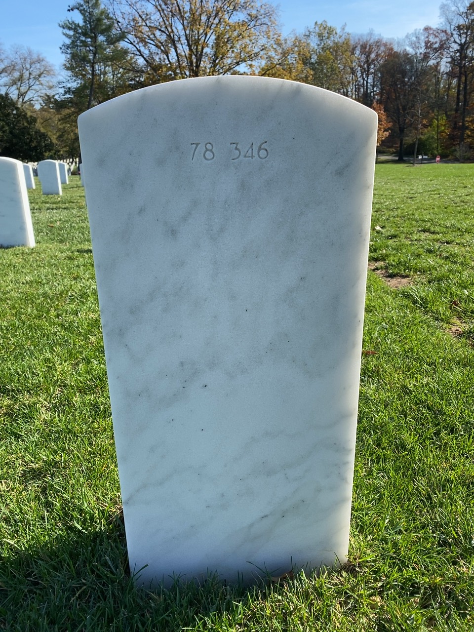 Back of headstone — Walter Arthur Greenwood