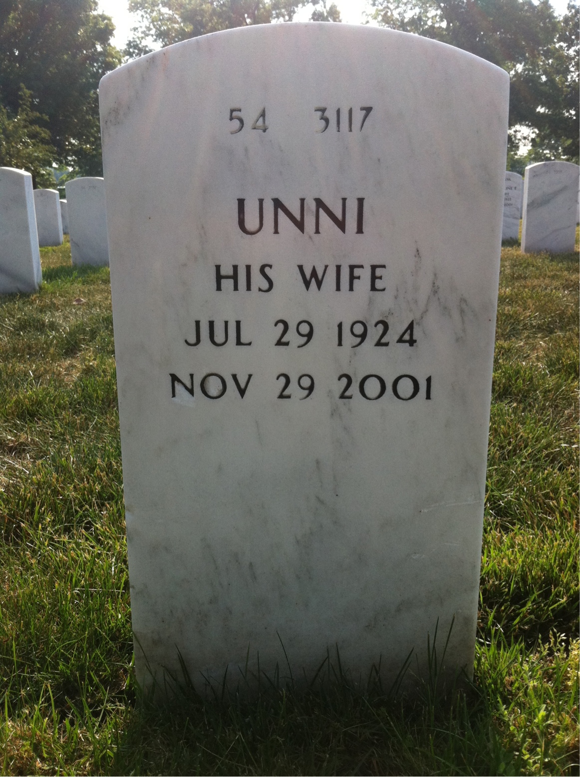 Back of headstone — Vaughn Macdonald