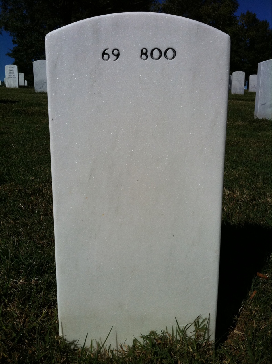 Back of headstone — Donald Henderson
