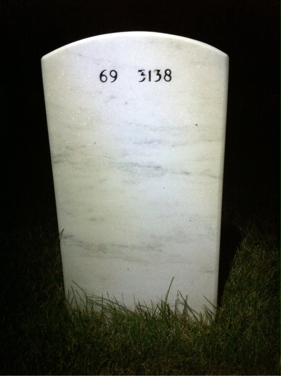 Back of headstone — Paul Ruby