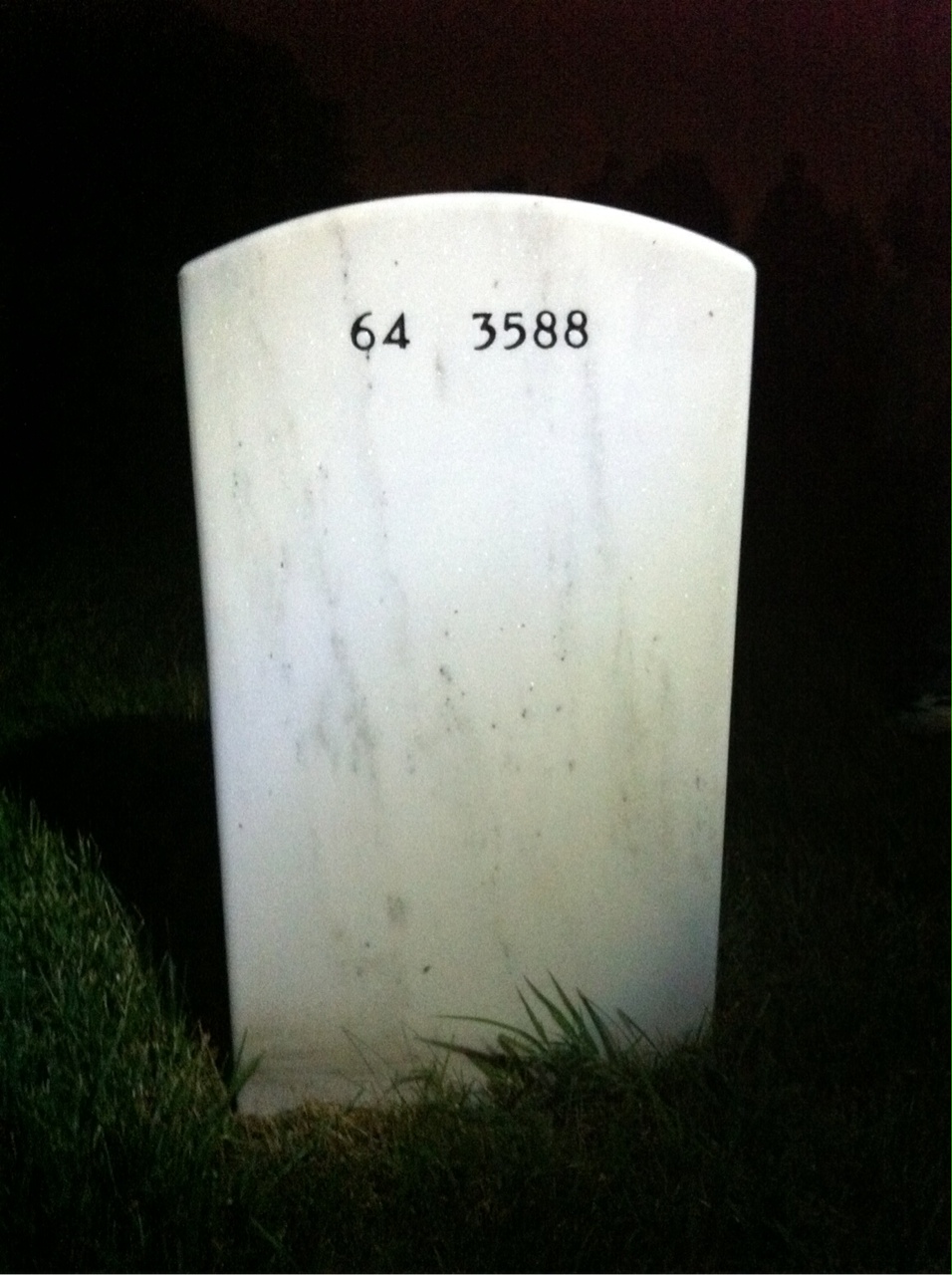 Back of headstone — William Gustafson