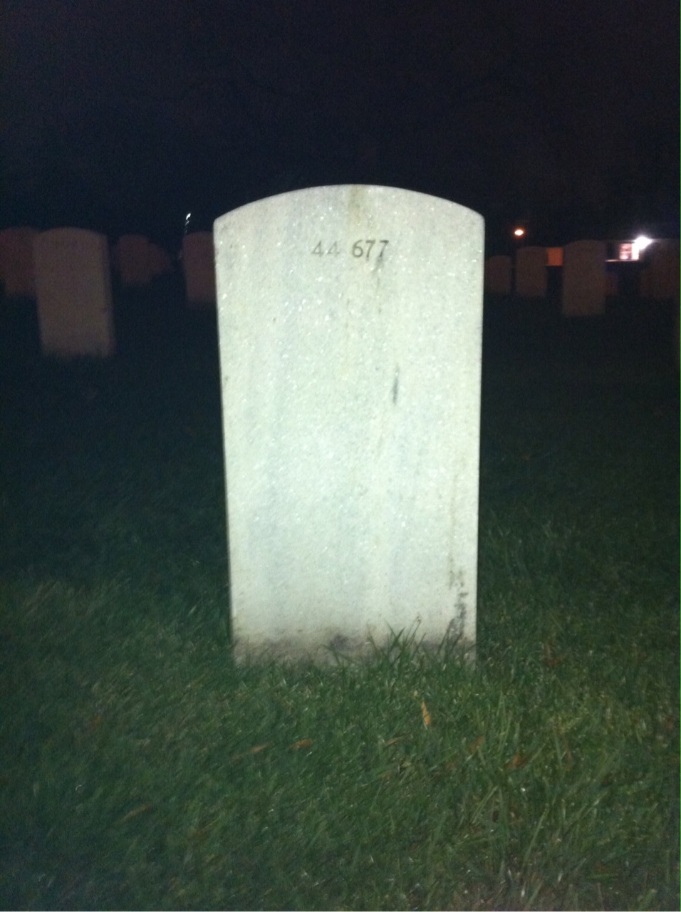 Back of headstone — Mary Anderson
