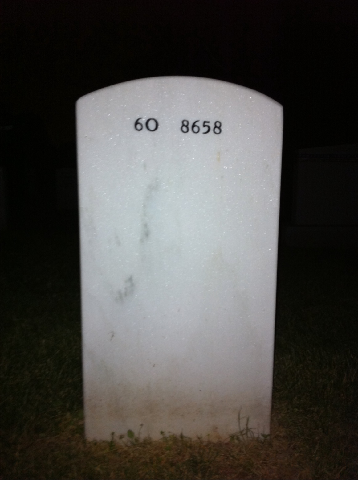 Back of headstone — Gordon Graham