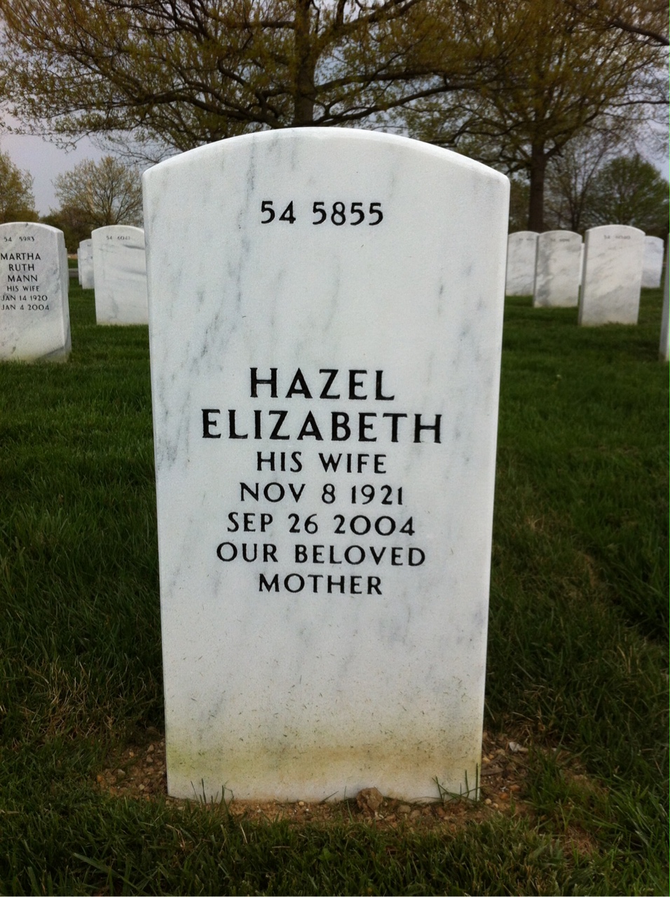 Back of headstone — Raymond Price