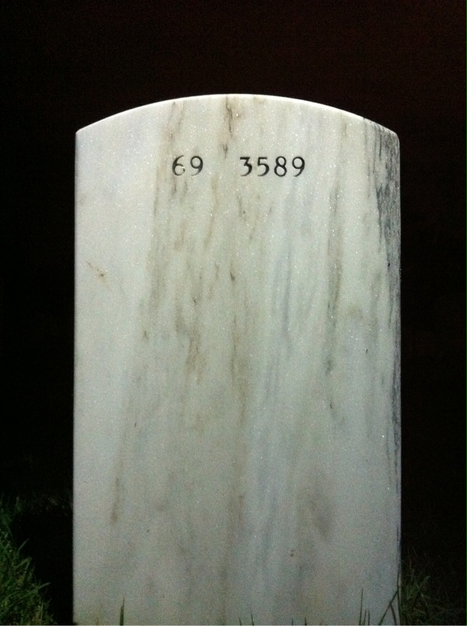 Back of headstone — Clyde Ernst