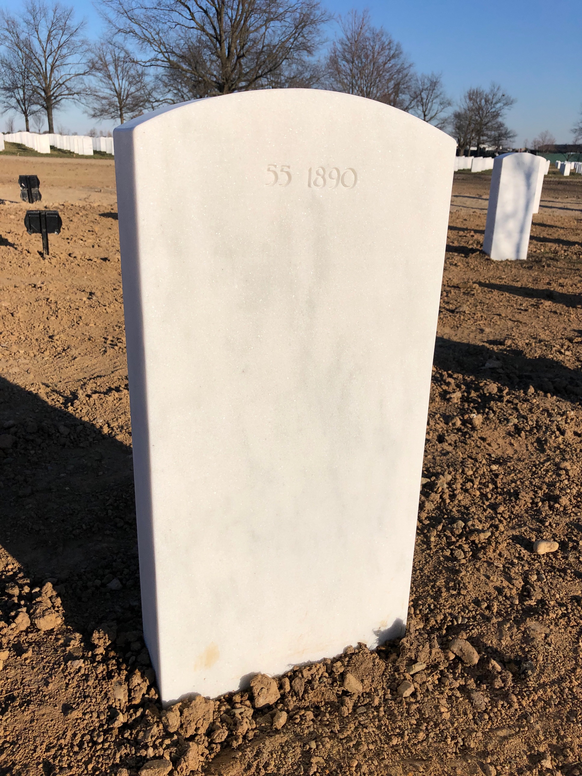Back of headstone — Charles Mills