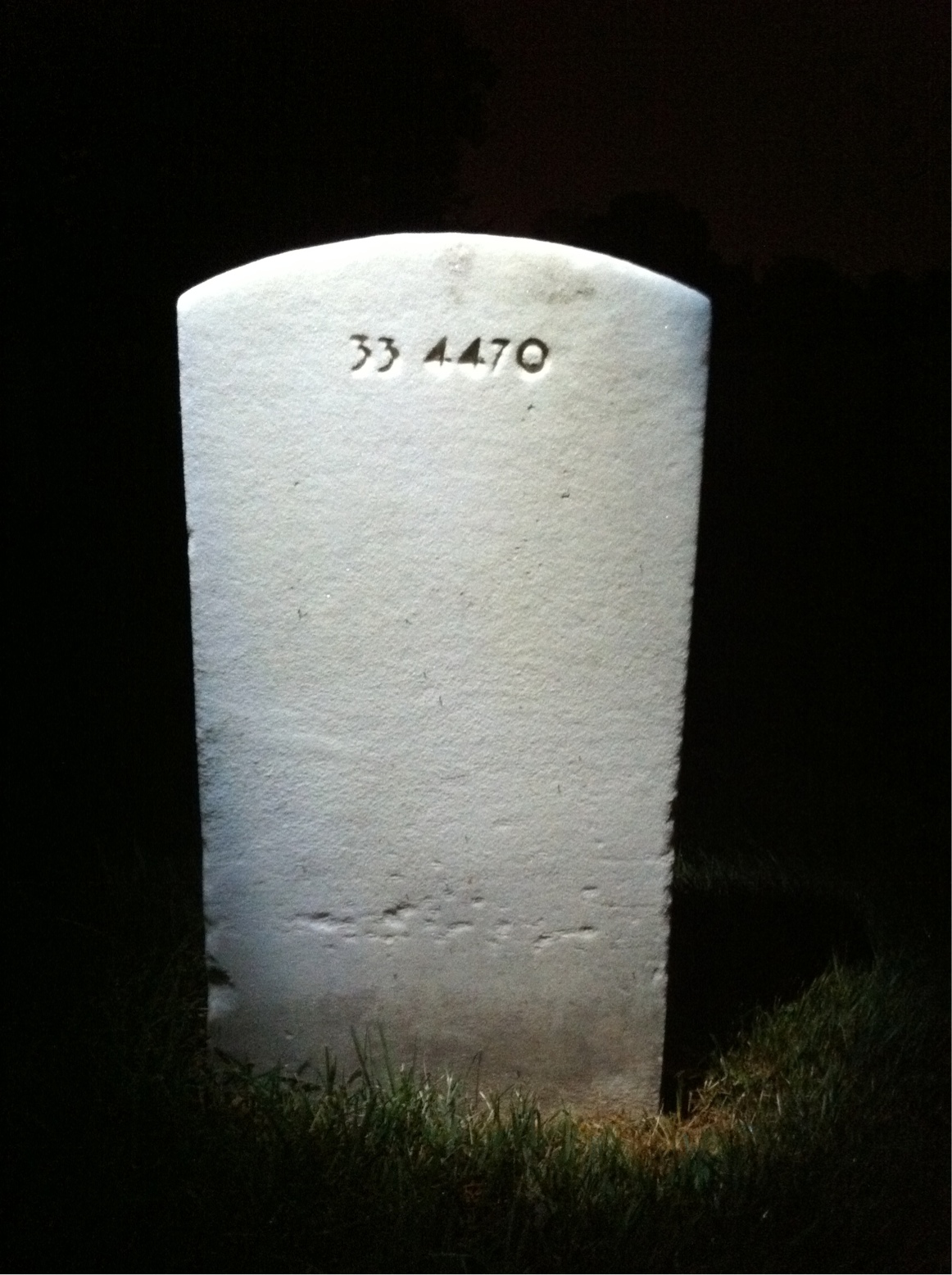 Back of headstone — Marion Milligan