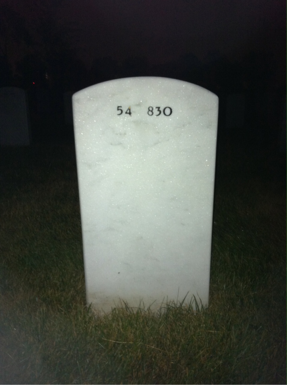 Back of headstone — John Petranck