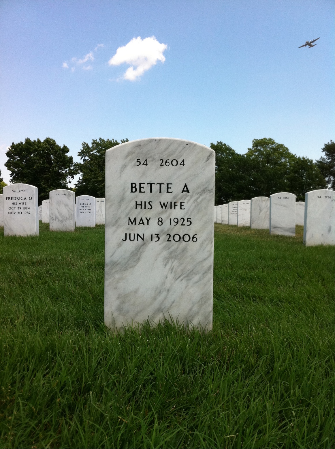 Back of headstone — Walter Murray