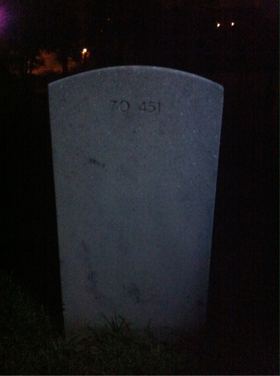 Back of headstone — Robert L Kirtley