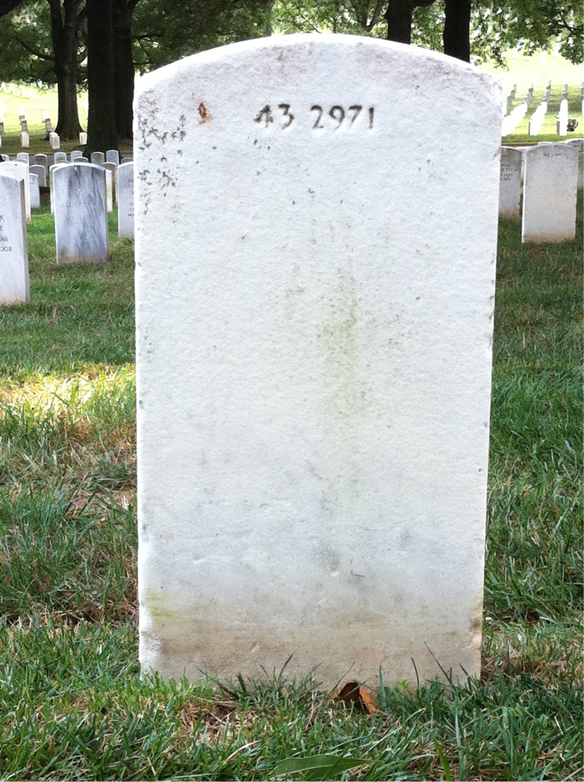 Back of headstone — Byron Moreland