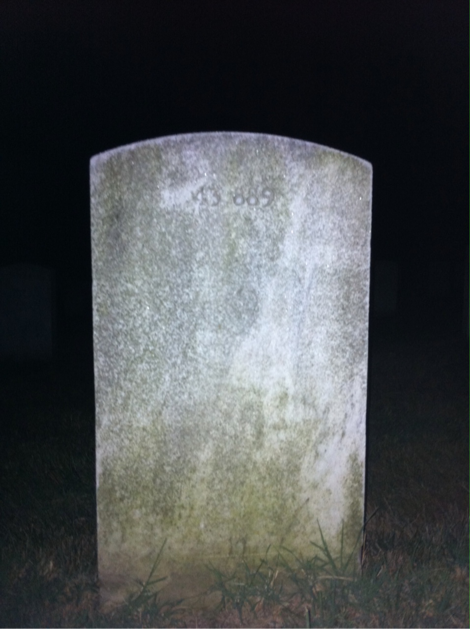Back of headstone — Frederick Blake