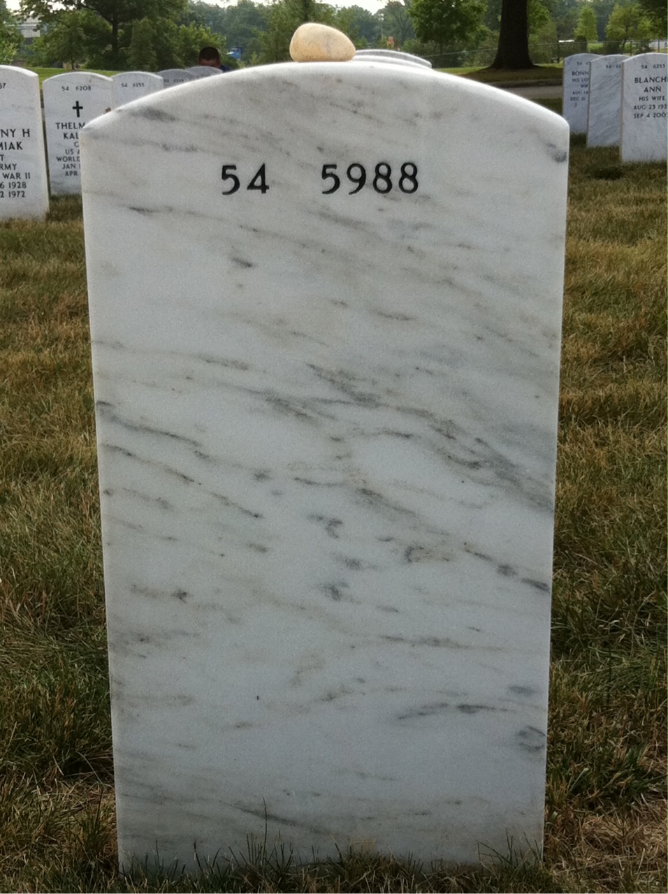 Back of headstone — Stephen Waltrip