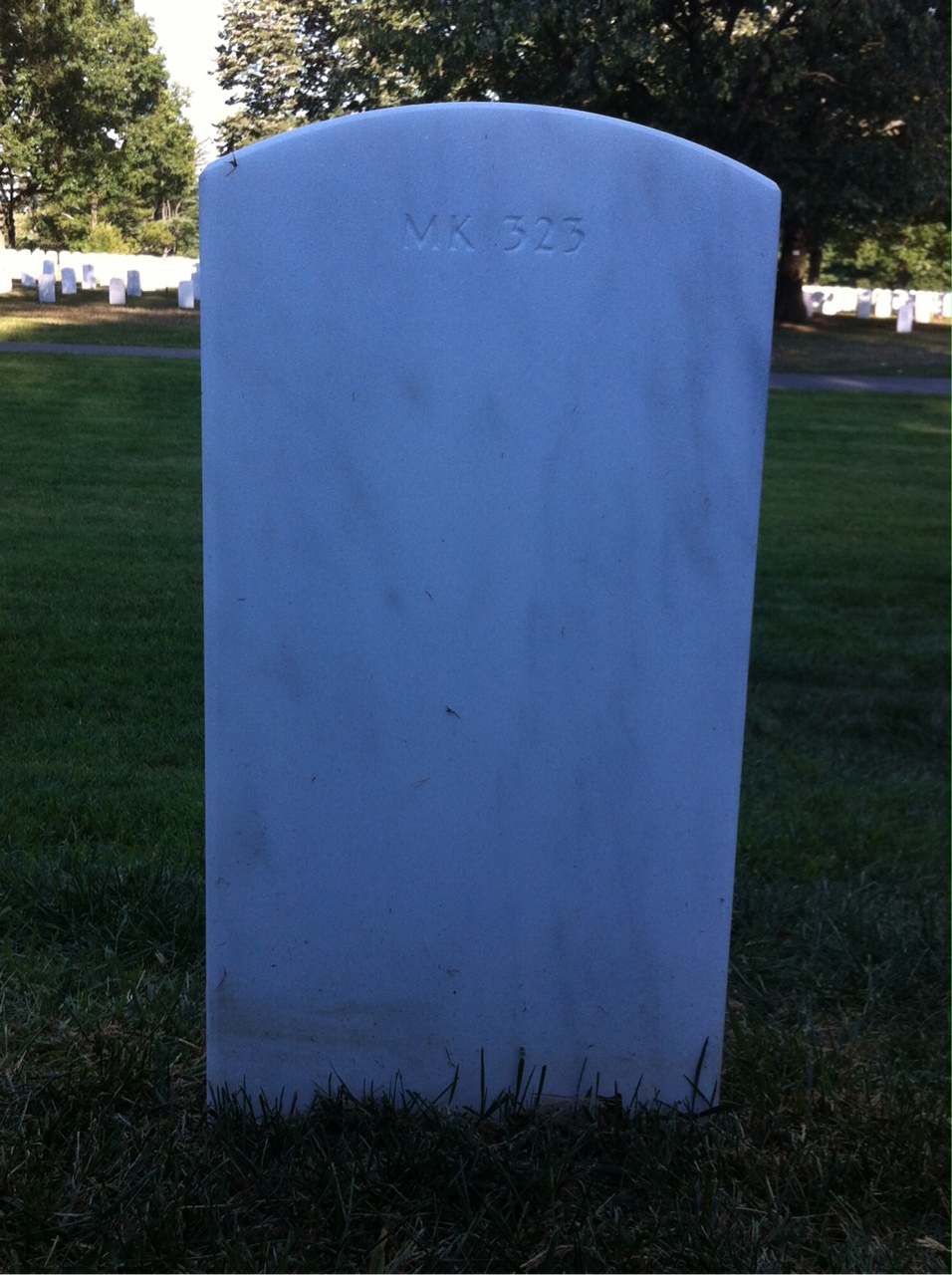 Back of headstone — Landon Le Jones