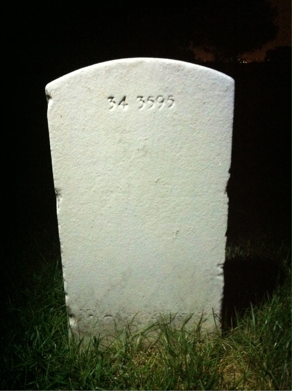Back of headstone — David Albanese