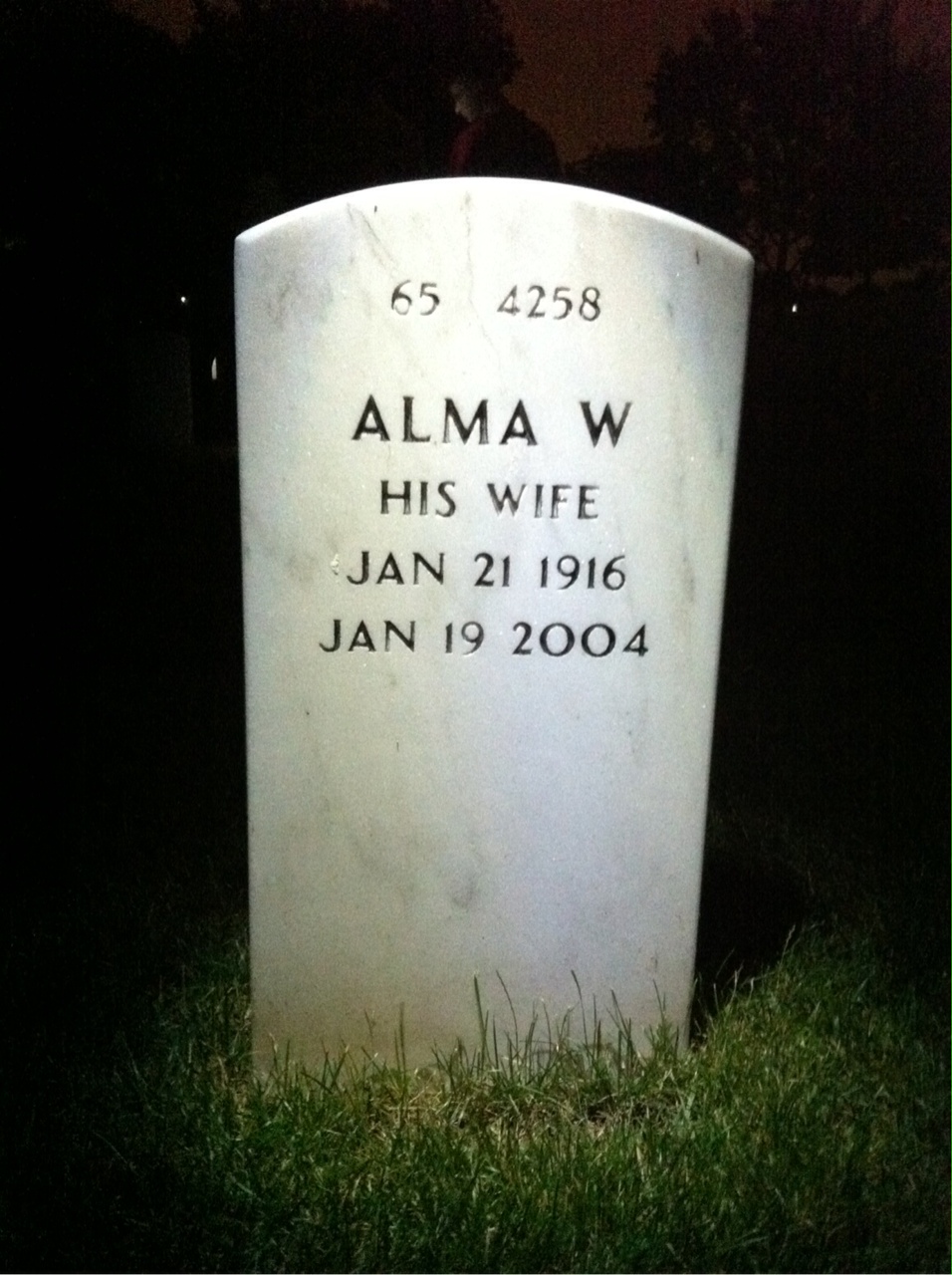 Back of headstone — Charles Foster