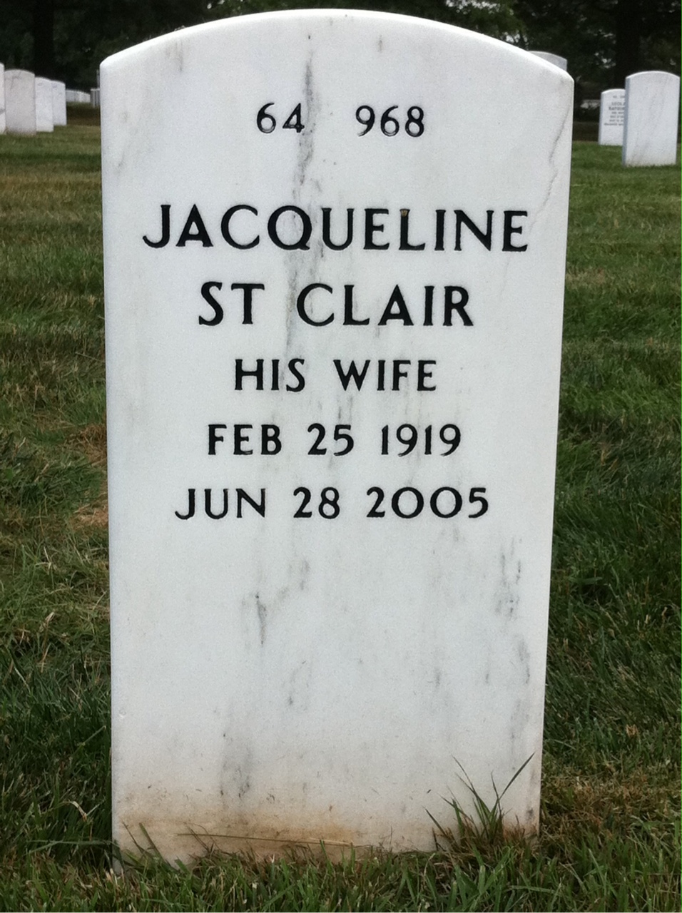 Back of headstone — Kenneth Brown