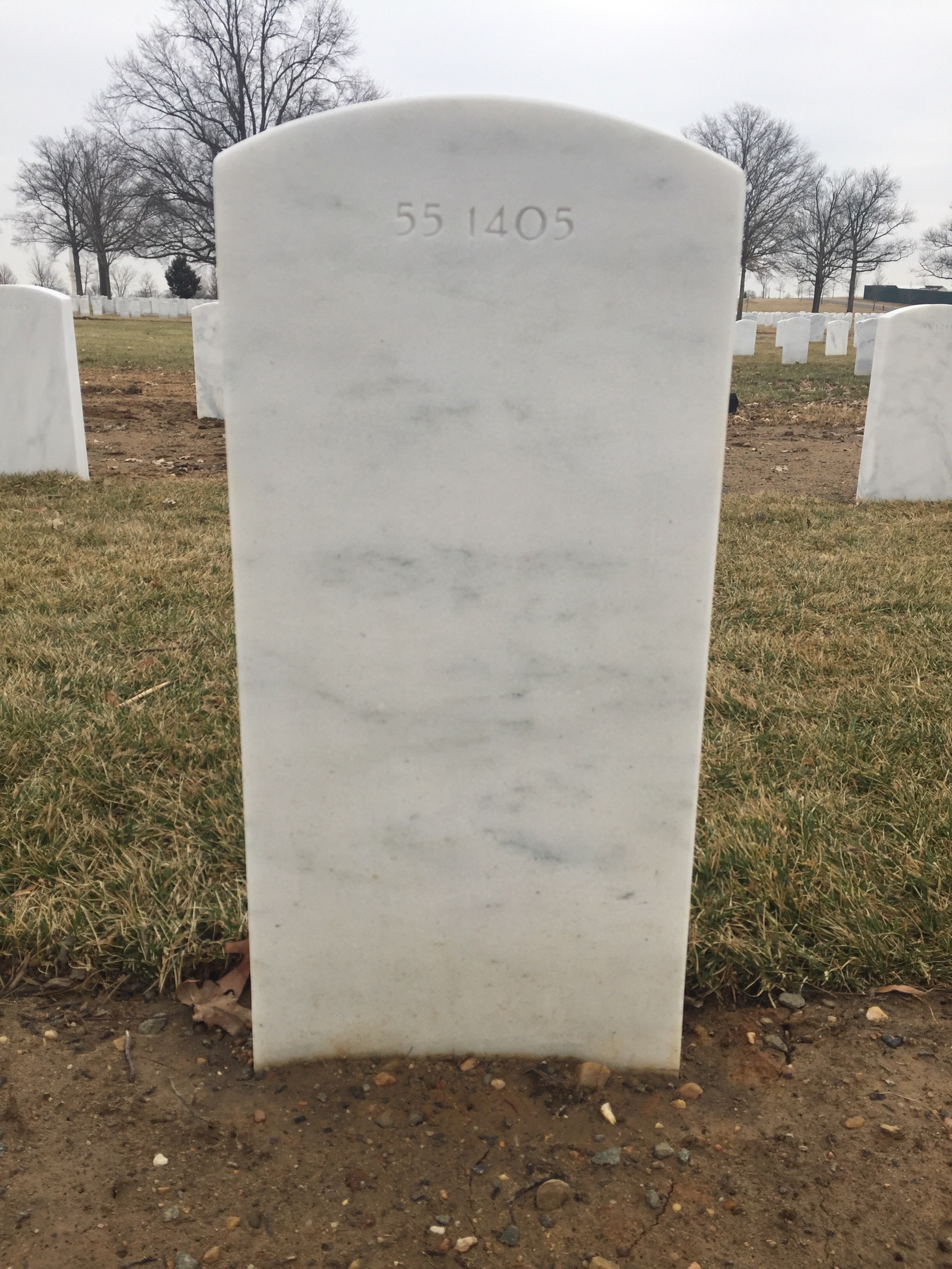 Back of headstone — James Warren Maddox