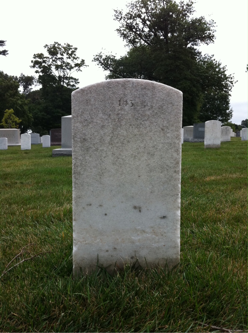Back of headstone — William Morris