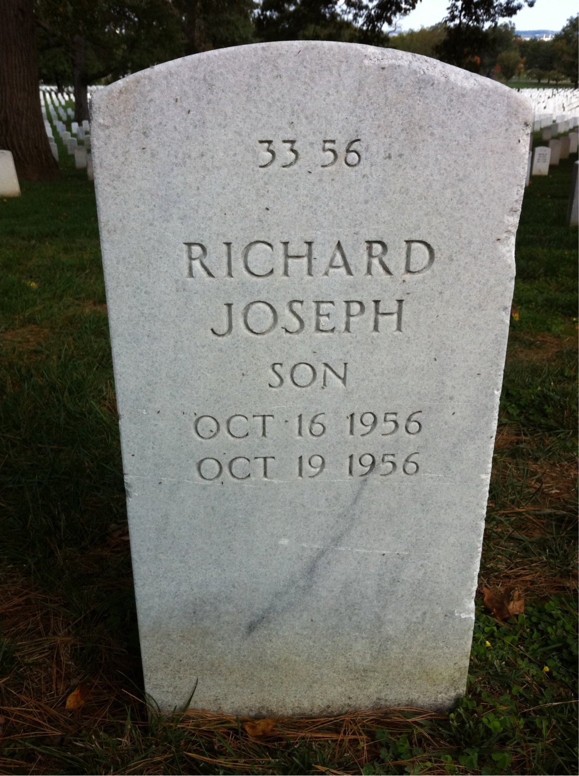 Back of headstone — Gabriel Kinney
