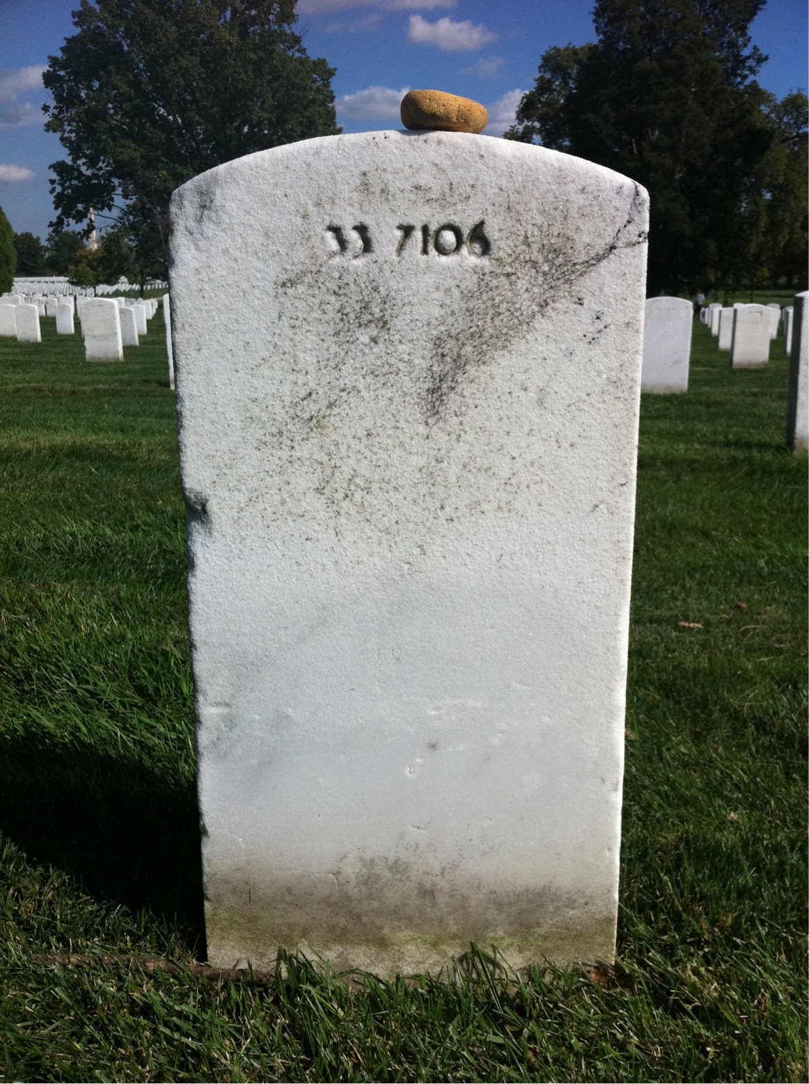 Back of headstone — William Blake