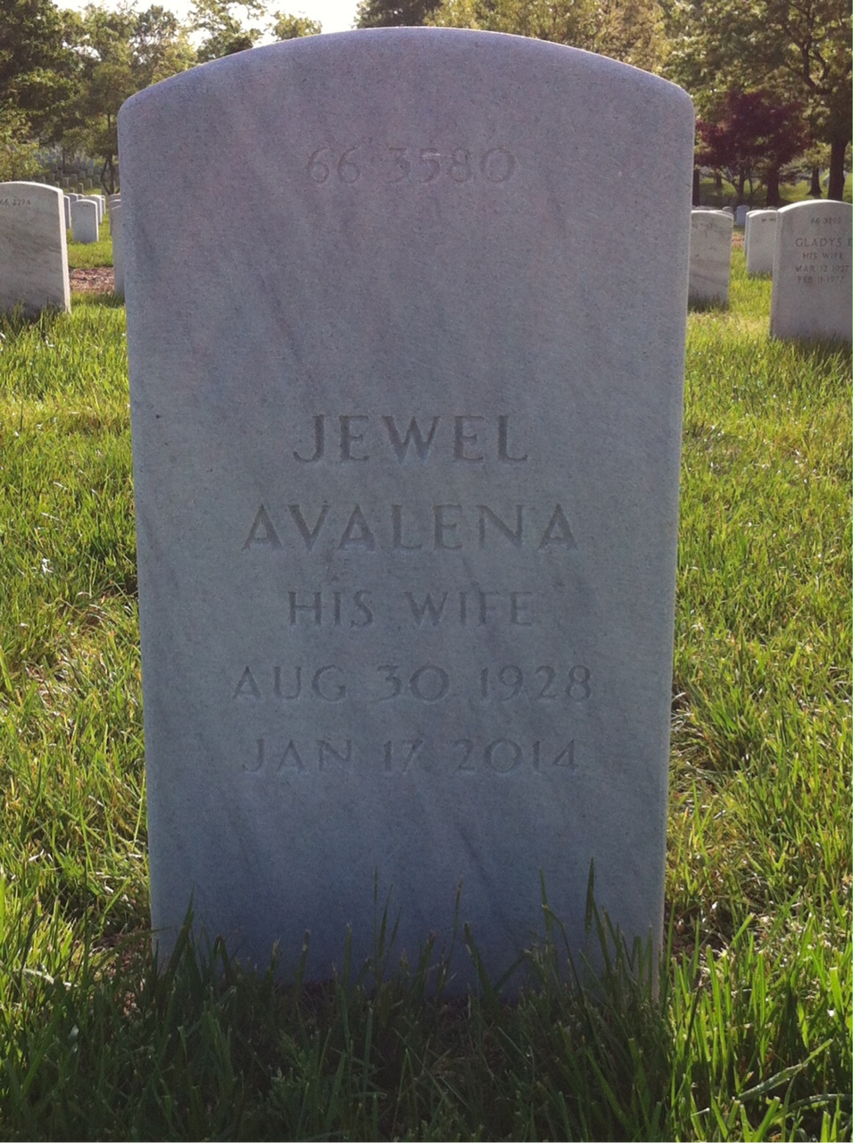 Back of headstone — Willard Beeson