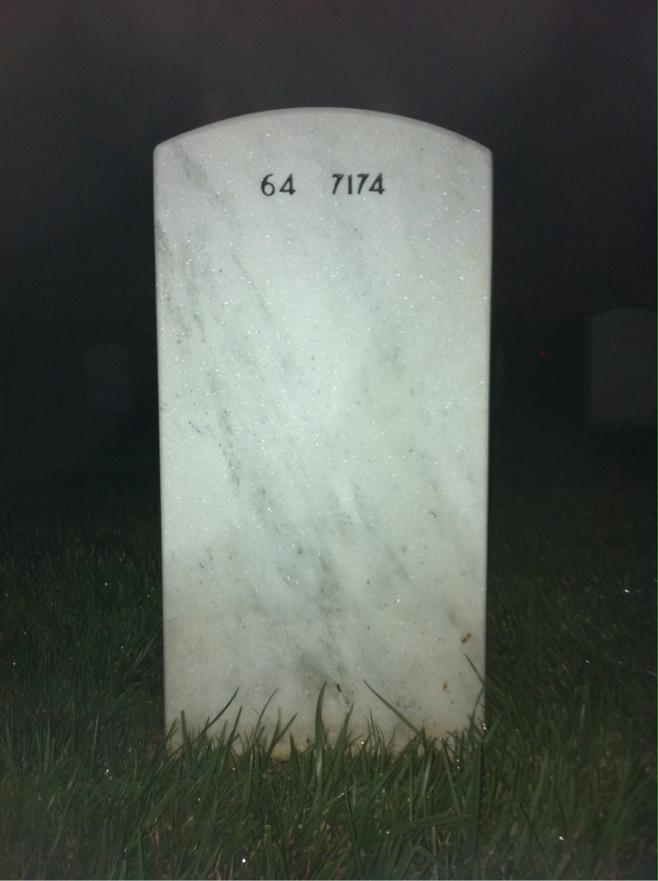 Back of headstone — Alfred Richards