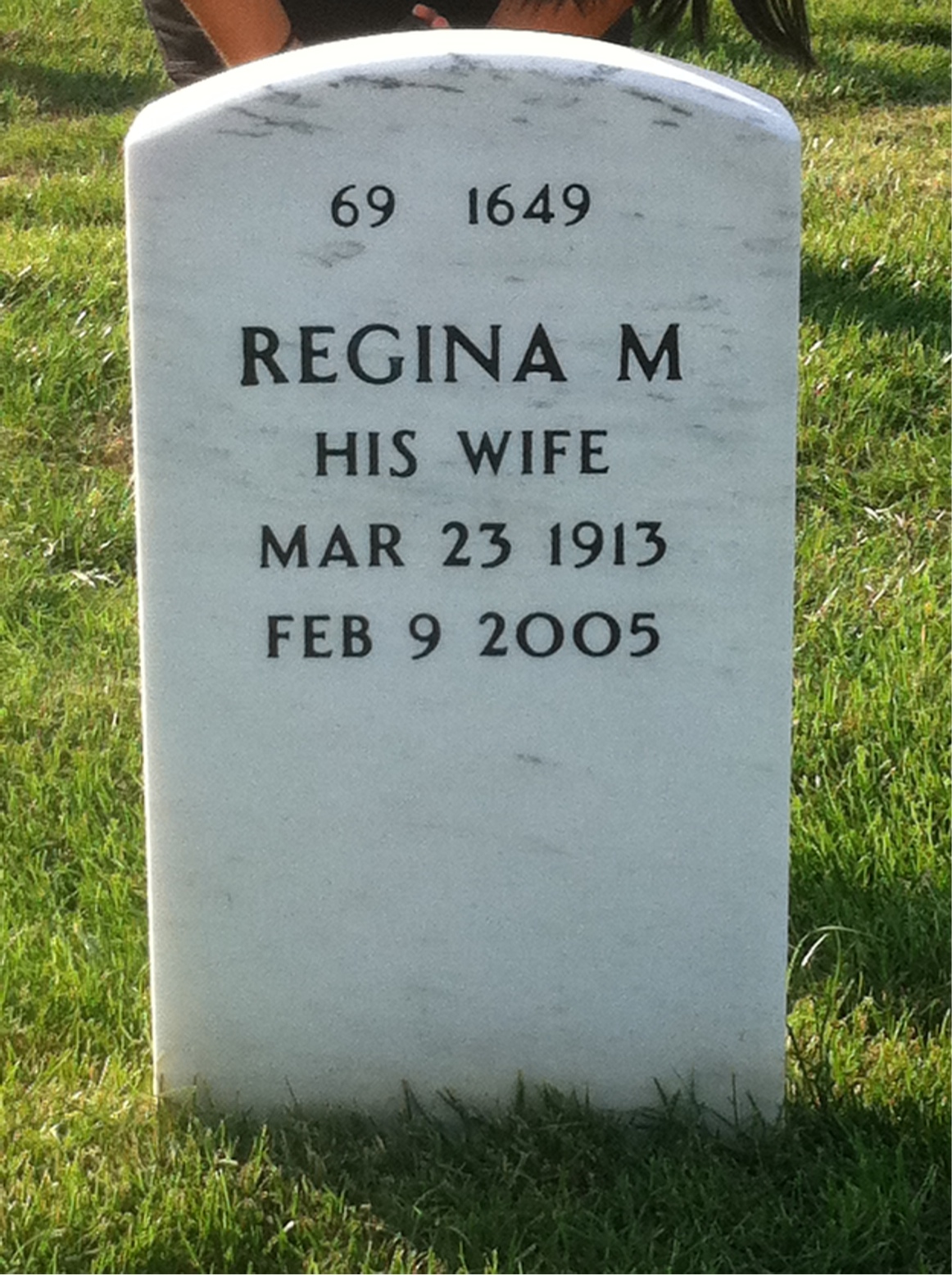 Back of headstone — Robert Halter