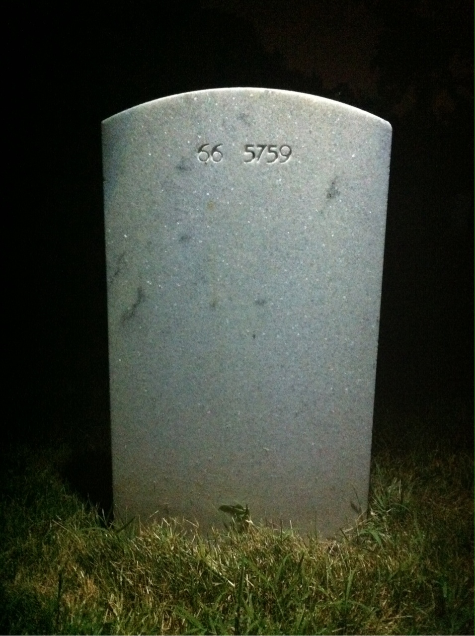 Back of headstone — James Richard Hardyman