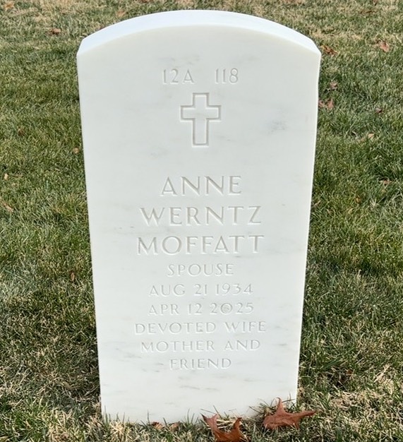 Back of headstone — Edwin Moffatt
