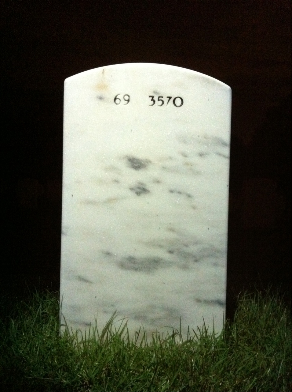 Back of headstone — Eugene Stoner