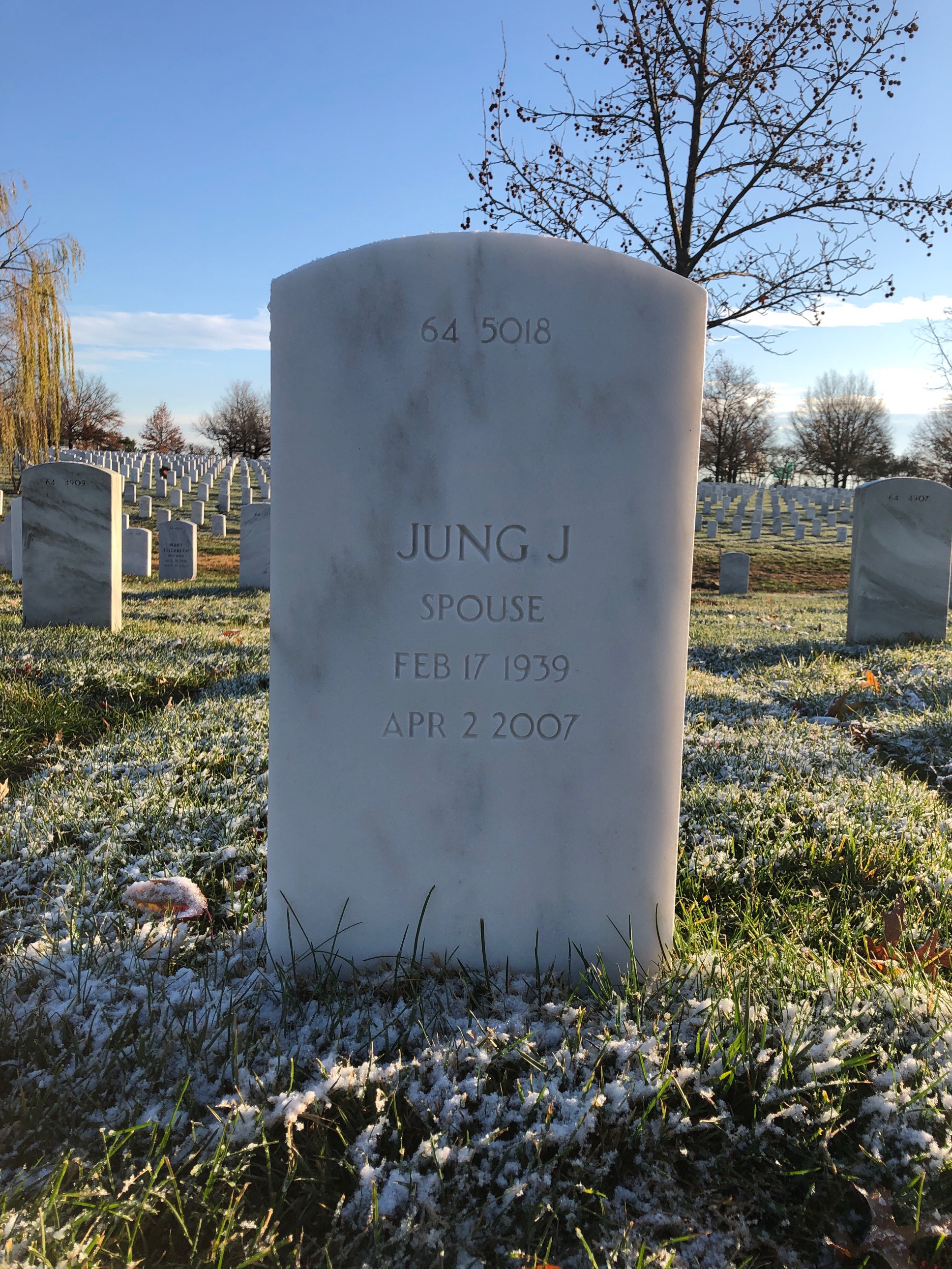 Back of headstone — Ronald Cothran