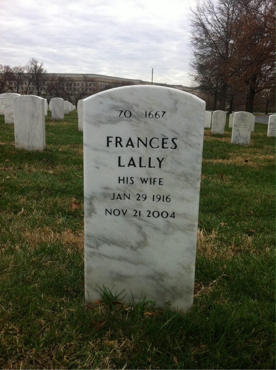 Back of headstone — James O'Donnell