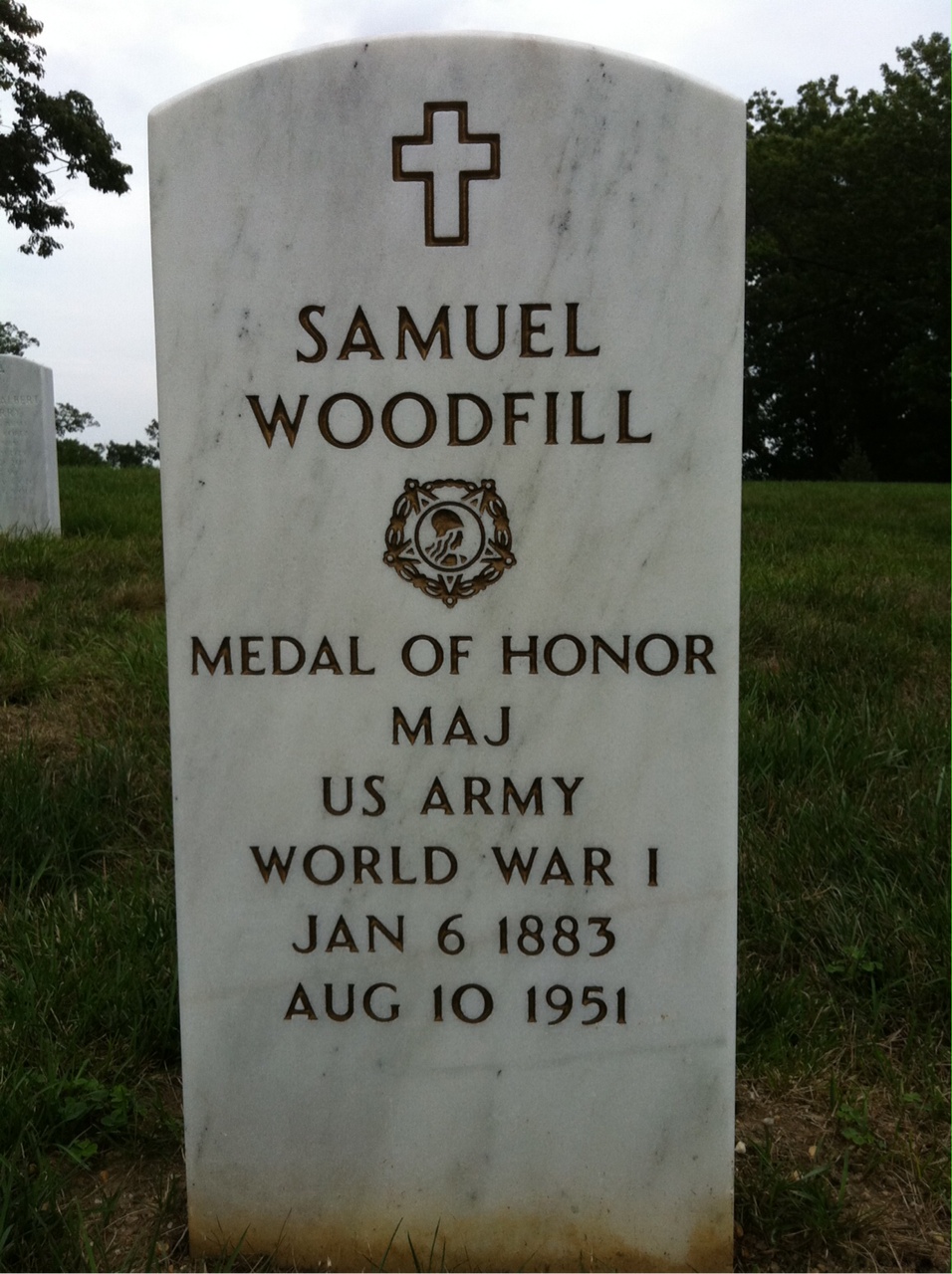 Headstone of Samuel Woodfill