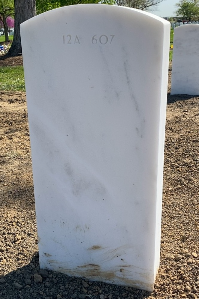Back of headstone — William J Pipes