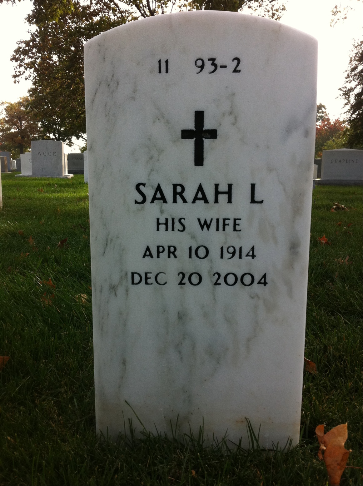 Back of headstone — Edward Danforth