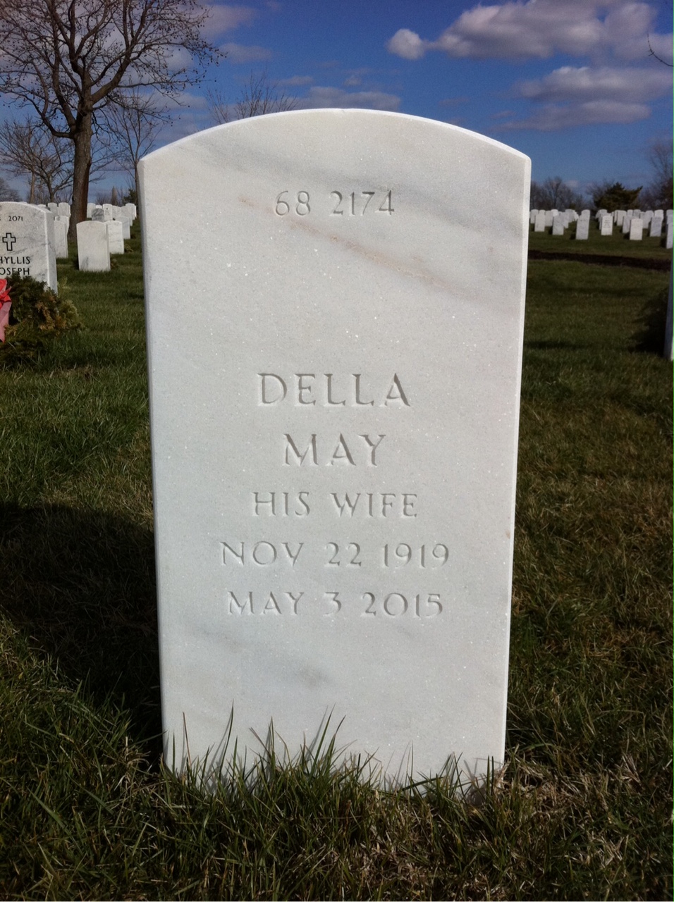 Back of headstone — Graydon Fredrikson