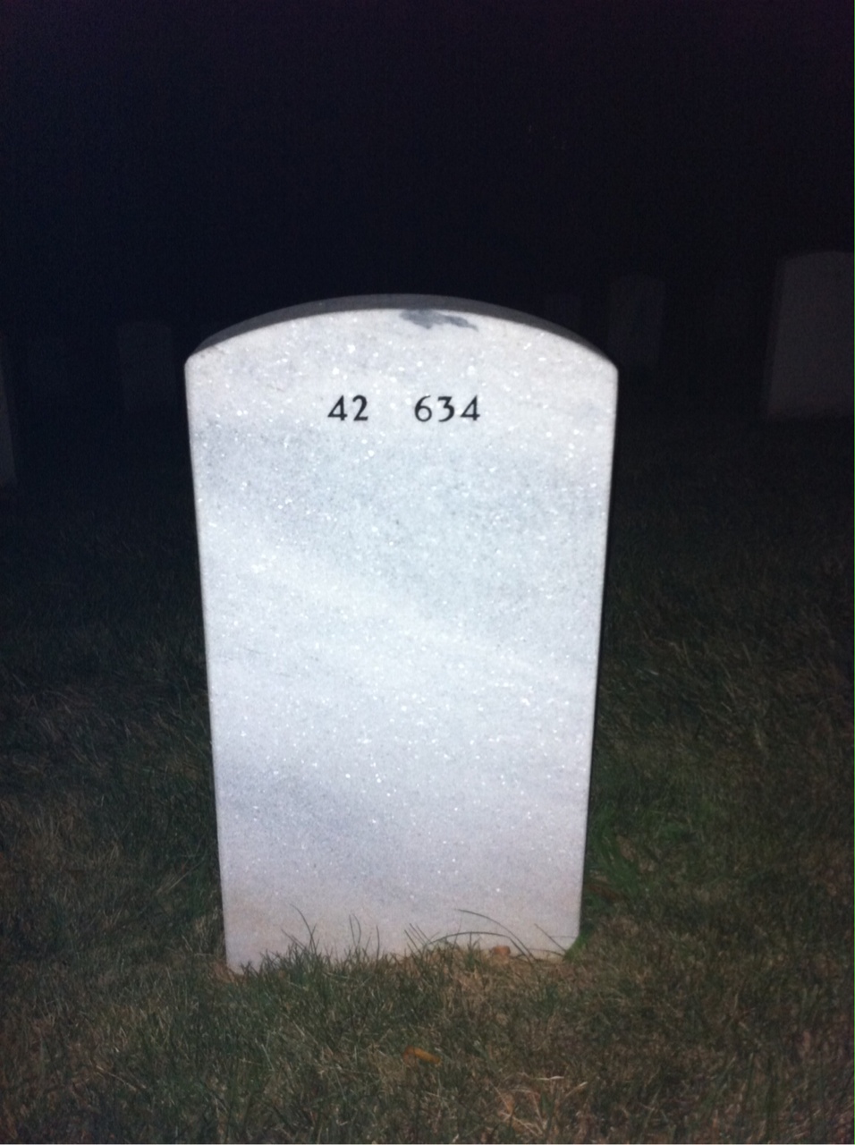 Back of headstone — James Render