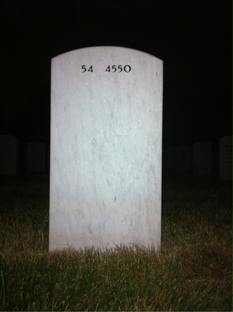 Back of headstone — Norman Larsen