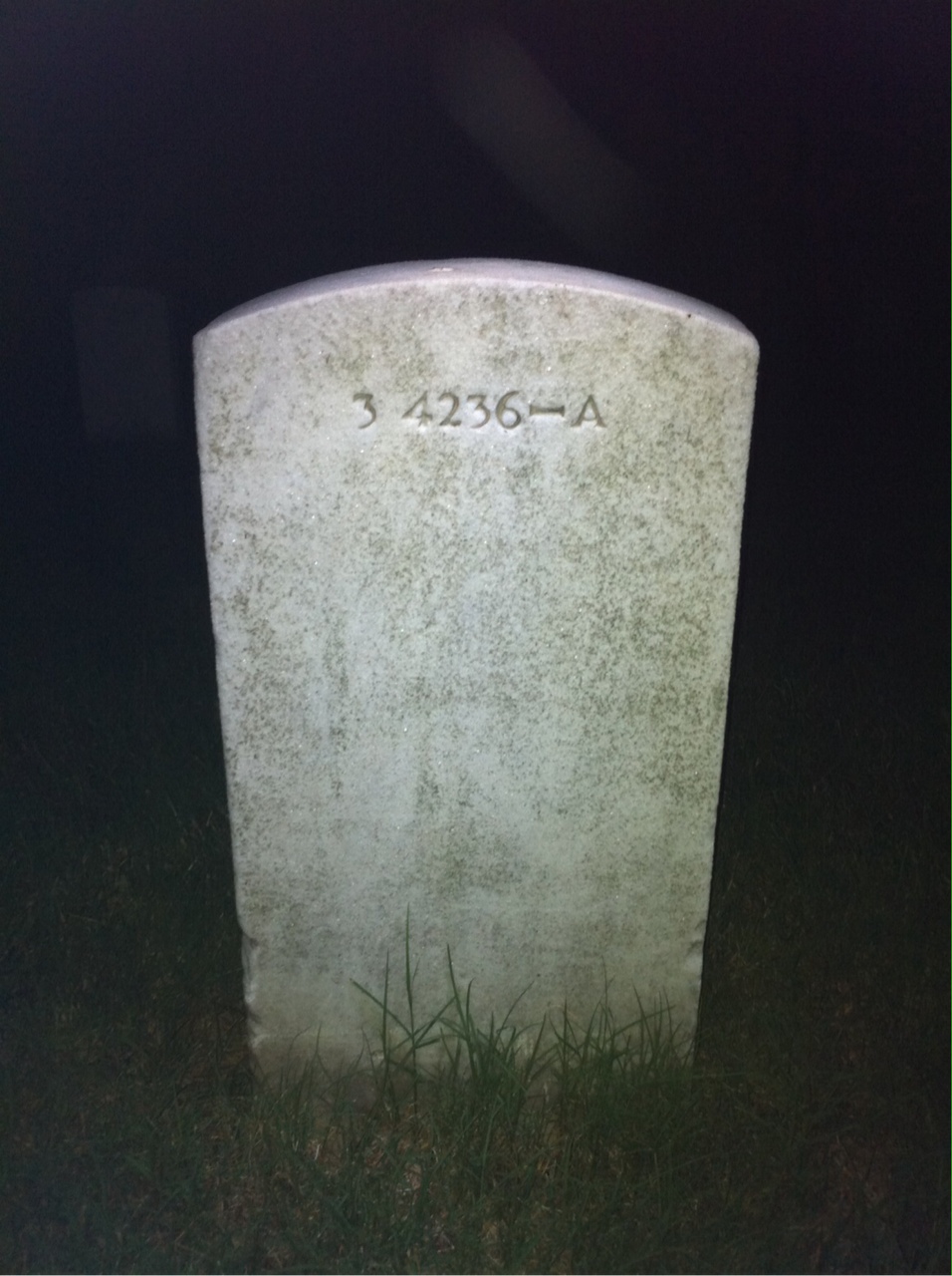 Back of headstone — Lee Andrews