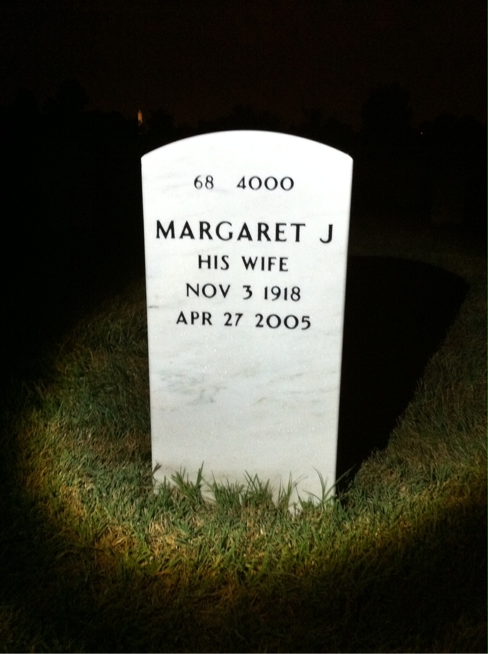 Back of headstone — Atlee Grillot