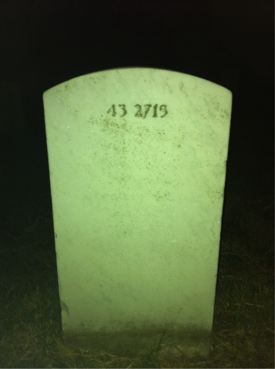 Back of headstone — Matthew Alford