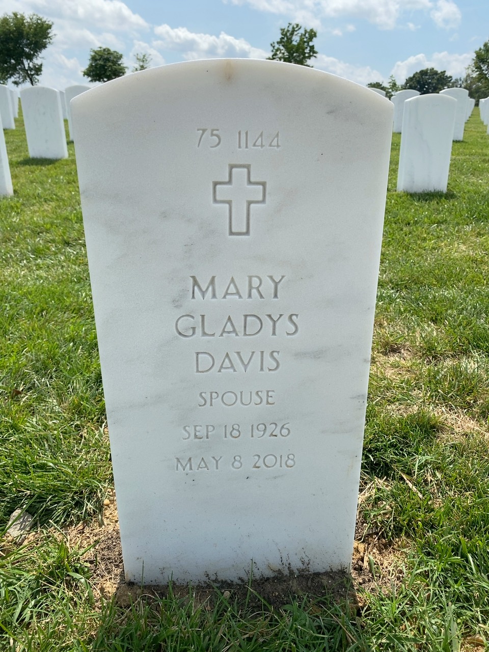 Back of headstone — Thomas Weldon Perry