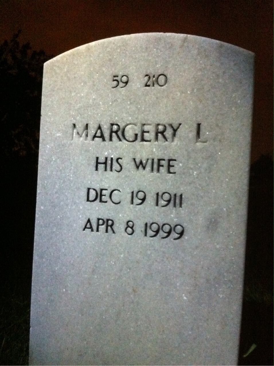 Back of headstone — George Temme