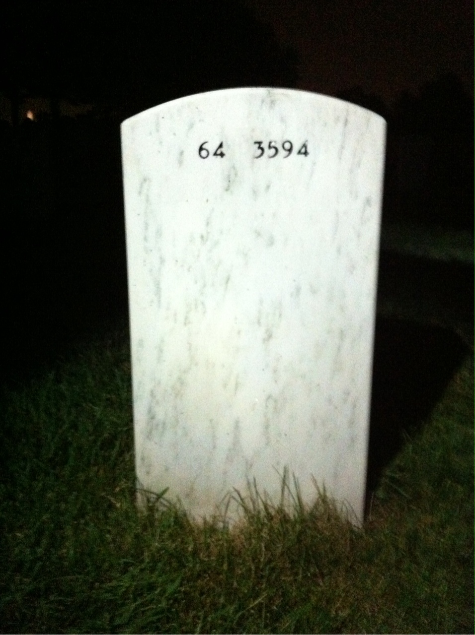 Back of headstone — William Kasson