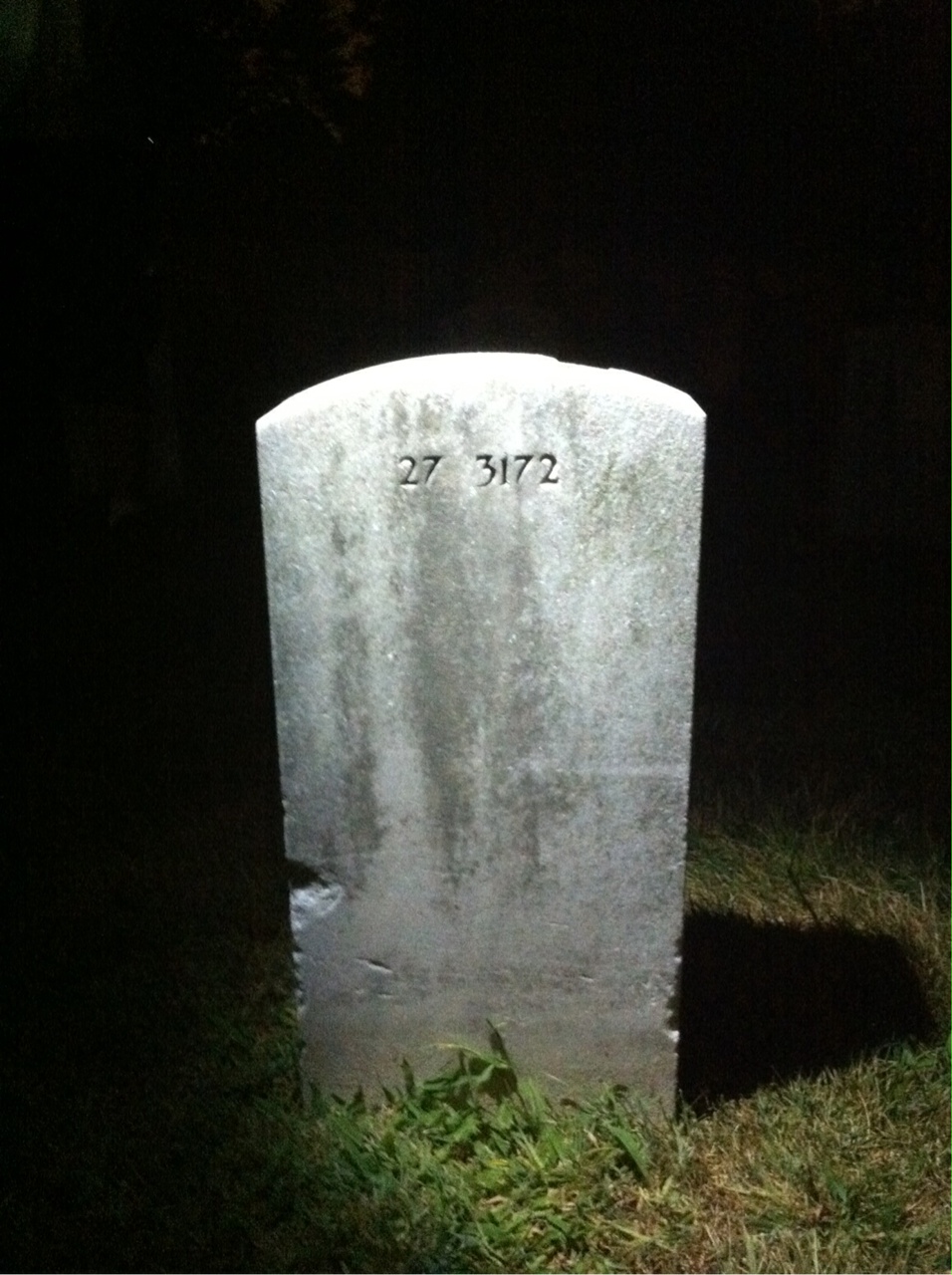 Back of headstone — Marthy Morris